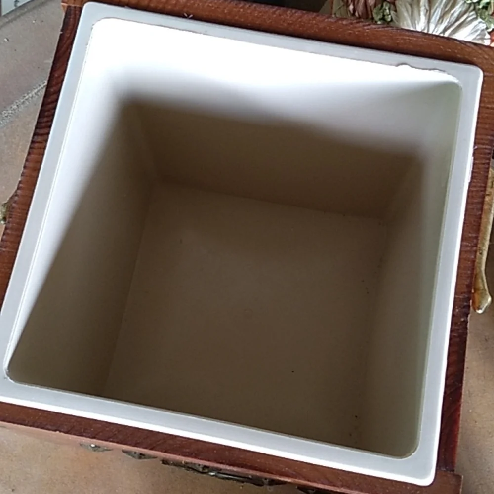 Vintage 1970s wooden ice bucket barware retro mcm